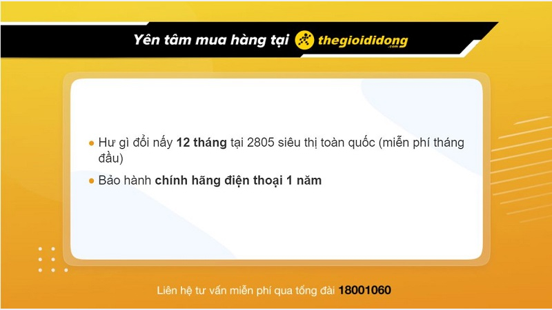 Chính sách bảo hành tại Thế Giới Di Động